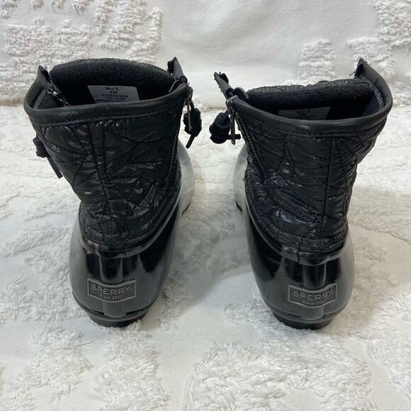 SPERRY WATERPROOF DUCK BOOTS Black Women's Sz 8 Outdoors Hiking Fishing Camping - Picture 5 of 8